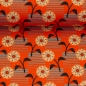 Preview: Canvas - Retro - Blumen - orange